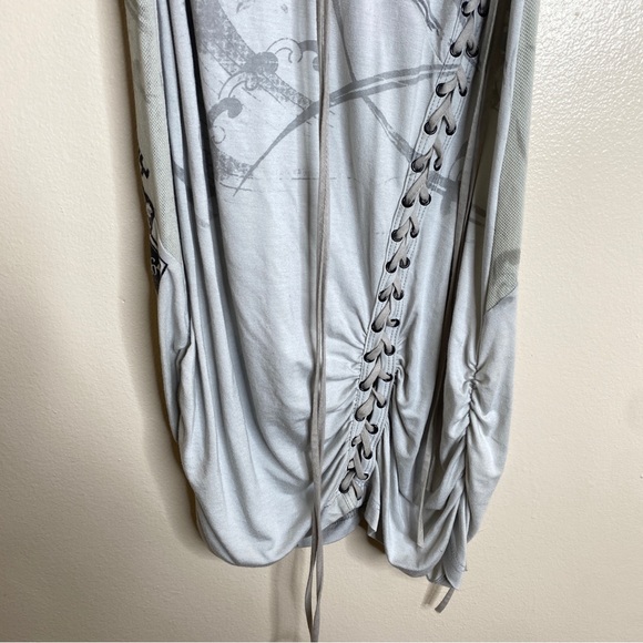 Salvage Y2K  Sexy Lace Up Print Statement Dress - Picture 12 of 14